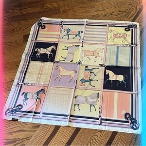 Equestrian Themed Scarf with Horse Patterns